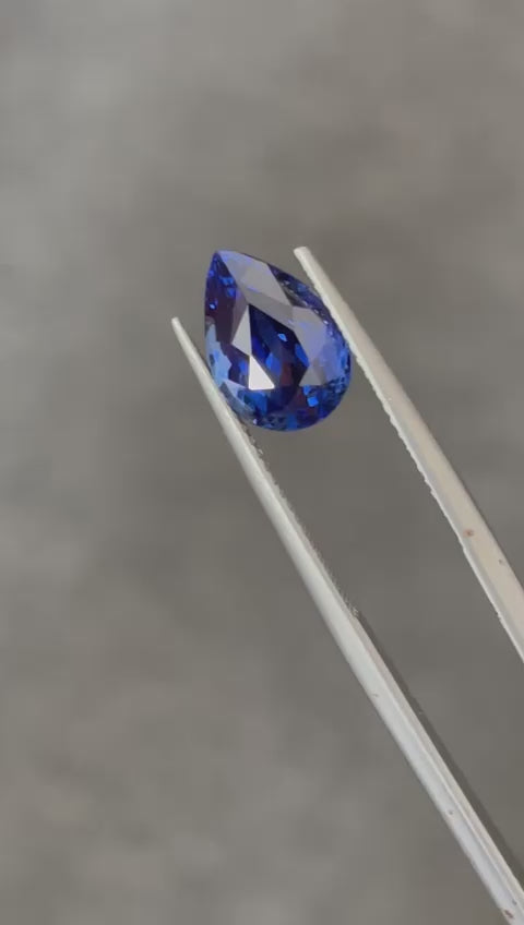 Blue Sapphire pear cut 3.65crt